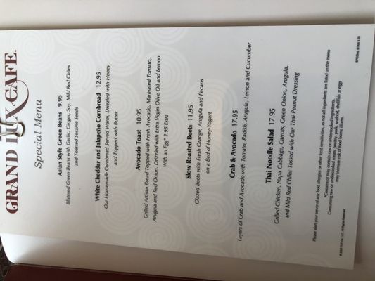 Menu photo 8 Grand Lux Cafe Dallas, TX Menu photo 8 Grand Lux Cafe Dallas, TX