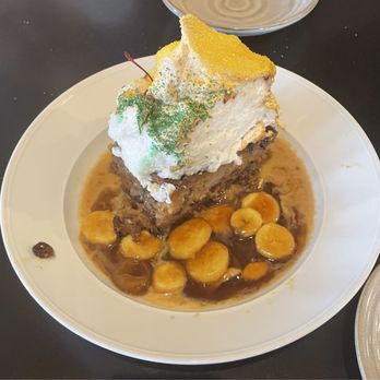 Babin's Seafood House - Bread pudding with Mardi Gras coloring - Seafood Near Me - Katy, Texas Babin's Seafood House - Bread pudding with Mardi Gras coloring - Seafood Near Me - Katy, Texas