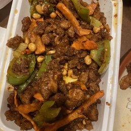 a dish of meat and vegetables