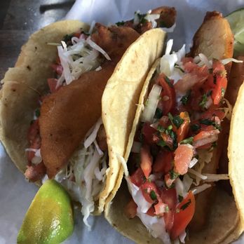 Los Reyes - Baja style fish tacos...very good! - Mexican Near Me - San Diego, California