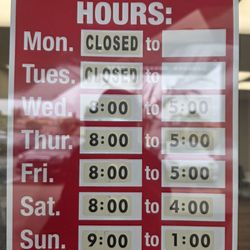 Anza Barber - Hours as of 5/14/26
