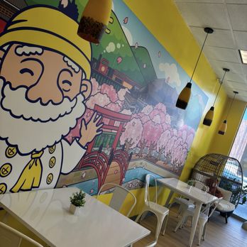Beard Papa's - Colorful mural - so cute - Desserts Near Me - Tracy, California