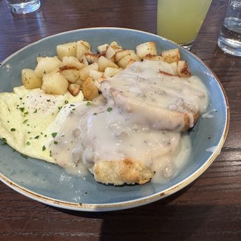 First Watch - Biscuits and turkey gravy with potatoes and eggs over easy - Breakfast & Brunch Near Me - Henderson, Nevada