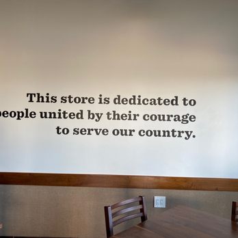 Starbucks - Nice wall posting. Thank you all of you serving our country - Coffee & Tea Near Me - Prattville, Alabama