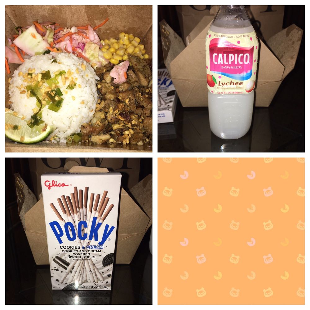 Poke Nagomi - Lemongrass Chicken Rice Bowl, Calpico Lychee, and Cookies & Cream Pocky Sticks from Combo Box Poke Nagomi. - Poke Near Me - New Brunswick, New Jersey Poke Nagomi - Lemongrass Chicken Rice Bowl, Calpico Lychee, and Cookies & Cream Pocky Sticks from Combo Box Poke Nagomi. - Poke Near Me - New Brunswick, New Jersey