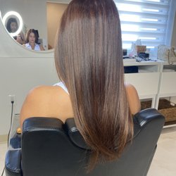 Smooth blow out on curly hair :-)