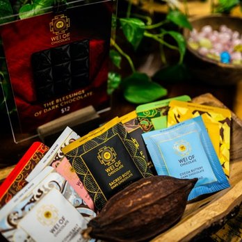 Wei of Chocolate - Delicious organic dark chocolate in exotic flavors! Black Sesame, Coconut, Himalayan Pink Salt dark chocolate, to name a few! - Chocolatiers & Shops Near Me - Phoenix, Arizona Wei of Chocolate - Delicious organic dark chocolate in exotic flavors! Black Sesame, Coconut, Himalayan Pink Salt dark chocolate, to name a few! - Chocolatiers & Shops Near Me - Phoenix, Arizona