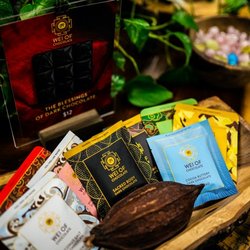 Wei of Chocolate - Delicious organic dark chocolate in exotic flavors! Black Sesame, Coconut, Himalayan Pink Salt dark chocolate, to name a few!