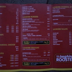 The Laughing Rooster - The menu
