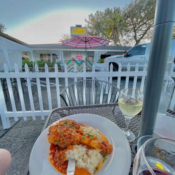Parioli Italian Bistro - a plate of food and a glass of wine - Italian Near Me - Solana Beach, California
