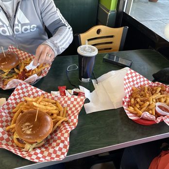 Red Wagon - Double cheeseburger, cheeseburger, clam strips - Burgers Near Me - Tumwater, Washington Red Wagon - Double cheeseburger, cheeseburger, clam strips - Burgers Near Me - Tumwater, Washington