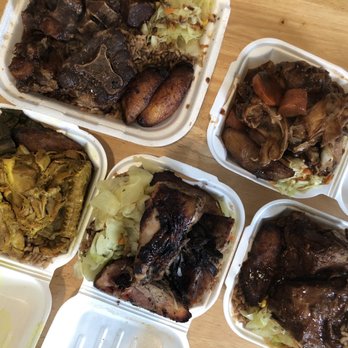 Dat Fire Jerk Chicken - The spread - Caribbean Near Me - Atlanta, Georgia