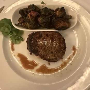 The Capital Grille - Fillet Filet Mignon 10oz and Soy Glazed Brussels Sprouts with Bacon - Steakhouses Near Me - San Antonio, Texas The Capital Grille - Fillet Filet Mignon 10oz and Soy Glazed Brussels Sprouts with Bacon - Steakhouses Near Me - San Antonio, Texas