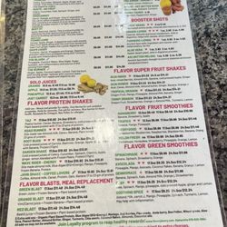 Flavor Juicery - Alpharetta - MENU June2025
