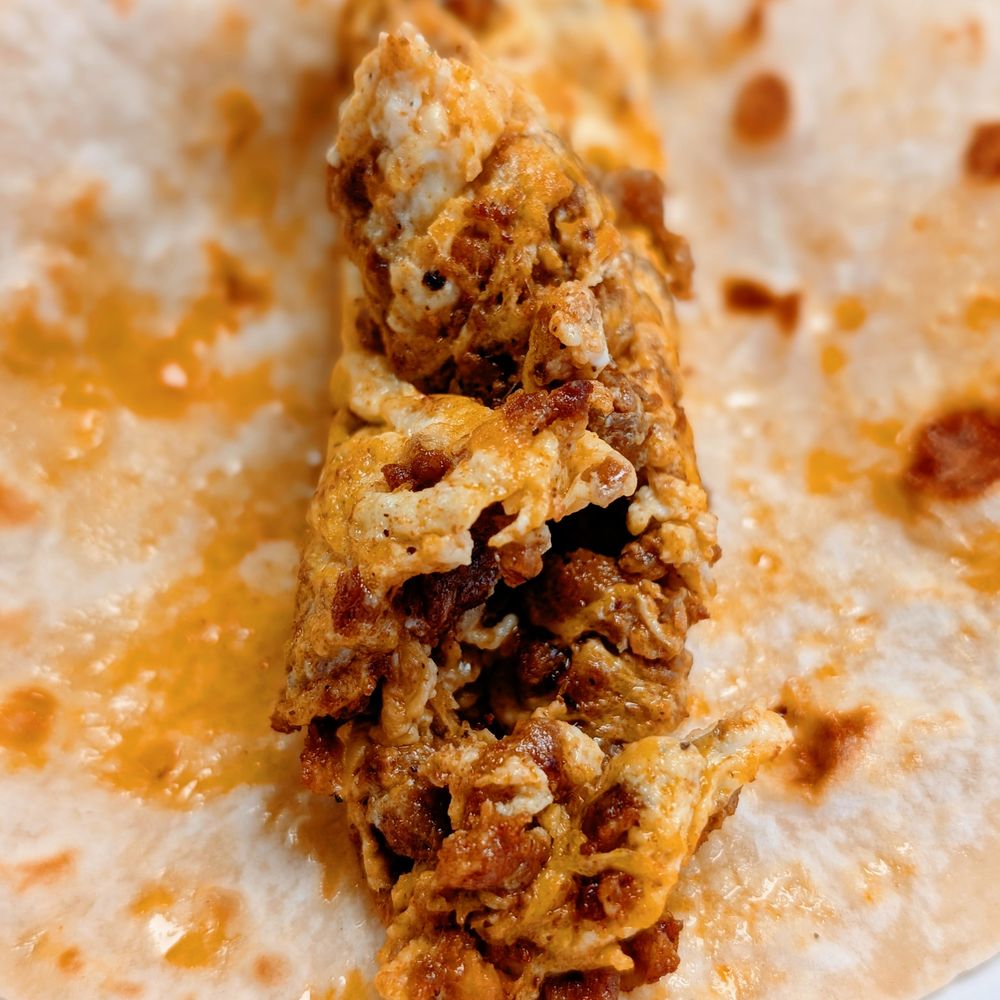 Don Pepe - Breakfast Taco - Chorizo + Egg ($3.95) - Mexican Near Me - Houston, Texas