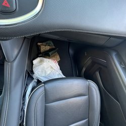 Angelo's Burgers - Bag fell to the ground because I couldn't reach the lady