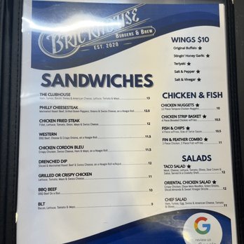 Brickhouse - Sandwiches Menu - Burgers Near Me - Oroville, Washington