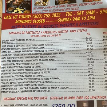 Cuba Bakery & Cafe - Menu - Cuban Near Me - Aurora, Colorado Cuba Bakery & Cafe - Menu - Cuban Near Me - Aurora, Colorado
