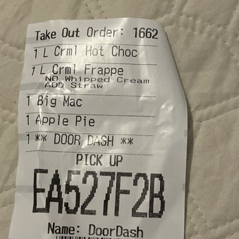 McDonald's - Receipt to prove what we ordered and that they did not get it correct. - Fast Food Near Me - Rocklin, California