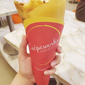 Crepe Works - Ultimate Banana Supreme crepe at the Crepe Works works near the Santa Maria food court - Fast Food Near Me - Edmonton, Alberta