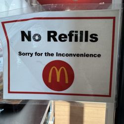 McDonald's - Sorry for the inconvenience is an attempt to pretend it's an "unfortunate situation" rather than a choice made to increase profits.
