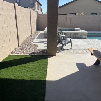 Alamo Mountain Landscaping - Turf, brick border, all rock around the entire house and pool! - Tree Services Near Me Alamo Mountain Landscaping - Turf, brick border, all rock around the entire house and pool! - Tree Services Near Me