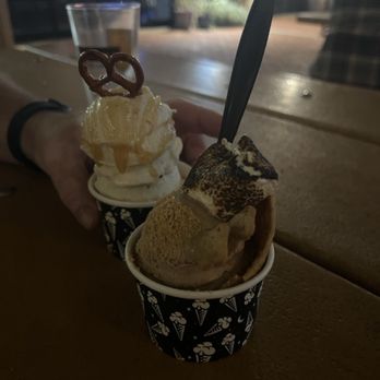 Nite Creamery - Salted Caramel Crumb and Roast Malone with added waffle - Ice Cream & Frozen Yogurt Near Me - San Luis Obispo, California Nite Creamery - Salted Caramel Crumb and Roast Malone with added waffle - Ice Cream & Frozen Yogurt Near Me - San Luis Obispo, California
