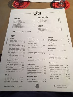 Menu photo 3 Casa Lucca Buenos Aires, C