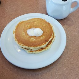 Side pancakes with warm syrup Side pancakes with warm syrup