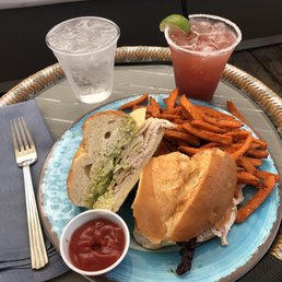 Baja Turkey Club & strawberry margarita Baja Turkey Club & strawberry margarita