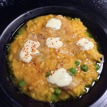 Braseria by EDO - TIGER SHRIMP RISOTTO Saffron risotto, tiger shrimp, lardo, english peas - French Near Me - Las Vegas, Nevada Braseria by EDO - TIGER SHRIMP RISOTTO Saffron risotto, tiger shrimp, lardo, english peas - French Near Me - Las Vegas, Nevada