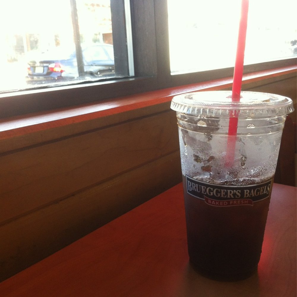 Bruegger's Bagels - Medium Iced Coffee! Yumm - Bagels Near Me - Auburndale, Massachusetts Bruegger's Bagels - Medium Iced Coffee! Yumm - Bagels Near Me - Auburndale, Massachusetts