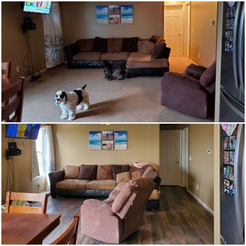 Lehman Floor Covering - a living room and kitchen - Flooring Near Me - Huntington, Indiana Lehman Floor Covering - a living room and kitchen - Flooring Near Me - Huntington, Indiana