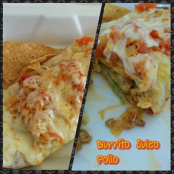 4 Hermanos Too - Burrito Suizo with chicken.  I'd wager the cook used to work at IHOP. - Mexican Near Me - Chicago, Illinois