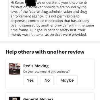 Las Vegas Scripts Rx - Original Yelp response divulging another person's PHI including name and med info. I blacked out person's last name to protect identity. - Pharmacy Near Me - Henderson, Nevada