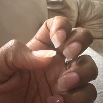 J J Nails Pedicure & Tanning - Full set with gel polish peeled off. - Nail Salons Near Me - Toledo, Ohio J J Nails Pedicure & Tanning - Full set with gel polish peeled off. - Nail Salons Near Me - Toledo, Ohio