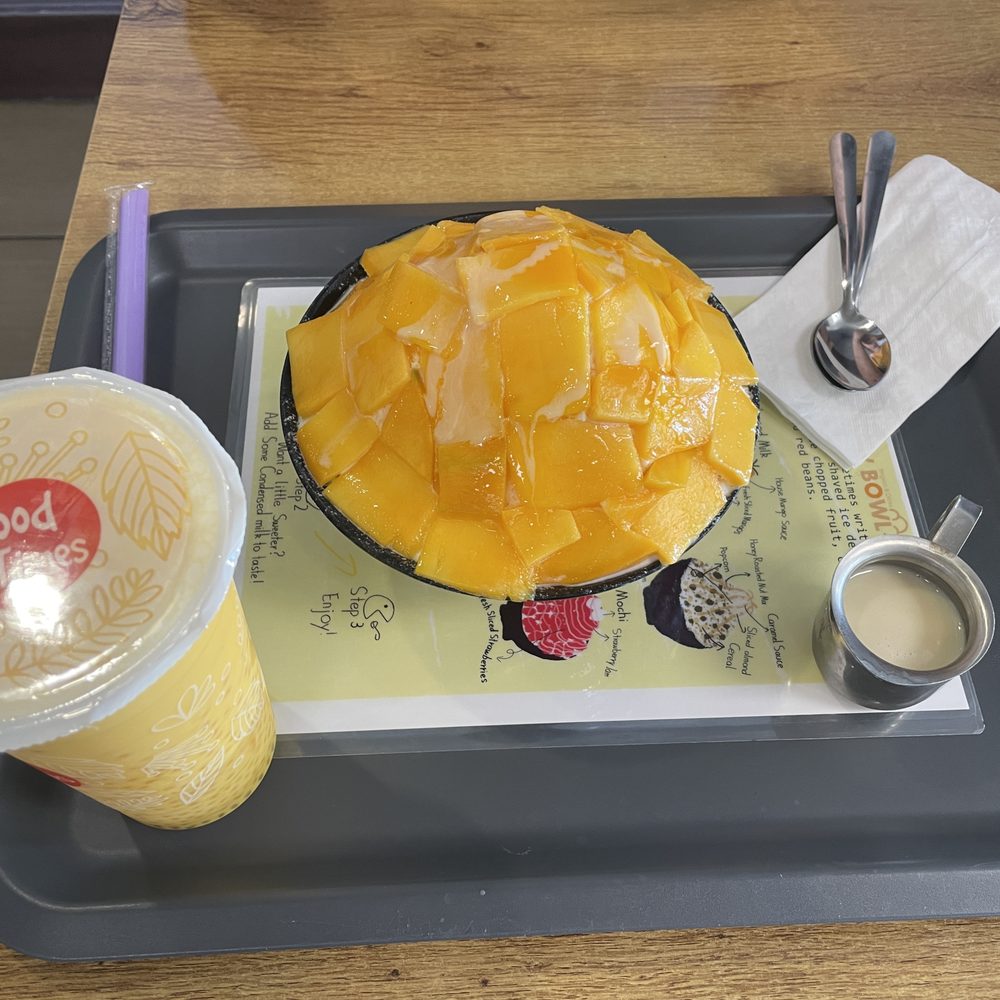 Snow Bowl - Mango Sago and Mango Bingsu (Regular) - Bubble Tea Near Me - Newark, California Snow Bowl - Mango Sago and Mango Bingsu (Regular) - Bubble Tea Near Me - Newark, California
