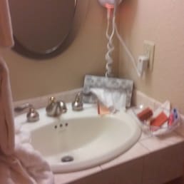 In-room sink at The Cardinal Hotel.