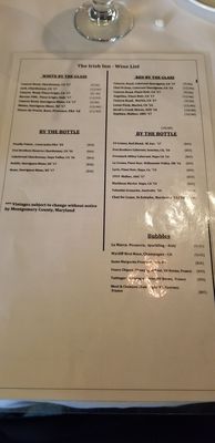 Menu photo 4 The Irish Inn Glen Echo, MD