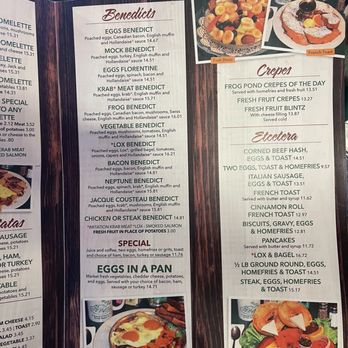 The Frog Pond - Menu - Breakfast & Brunch Near Me - St Pete Beach, Florida