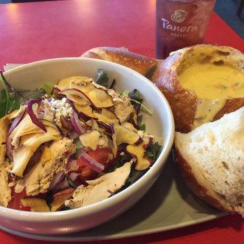 Panera Bread - The goods! Broccoli cheddar in a bread bowl and a Fuji Apple salad it was delicious! - Sandwiches Near Me - Pinole, California Panera Bread - The goods! Broccoli cheddar in a bread bowl and a Fuji Apple salad it was delicious! - Sandwiches Near Me - Pinole, California
