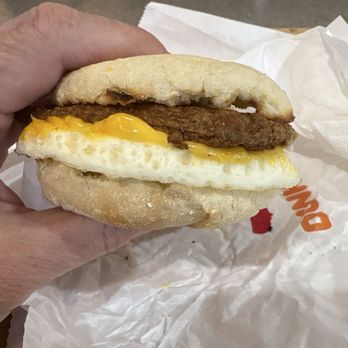Dunkin' - Turkey Sausage, Egg and Cheese. Not too bad. - Donuts Near Me - Tucson, Arizona Dunkin' - Turkey Sausage, Egg and Cheese. Not too bad. - Donuts Near Me - Tucson, Arizona
