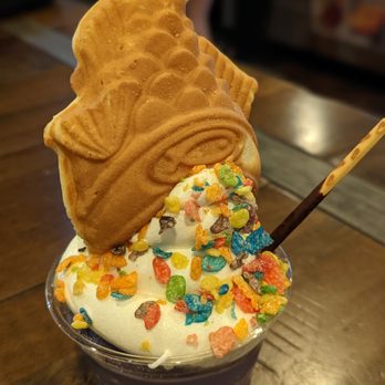 T-Town Cafe - Taiyaki with ube vanilla ice cream - Desserts Near Me - Tacoma, Washington T-Town Cafe - Taiyaki with ube vanilla ice cream - Desserts Near Me - Tacoma, Washington