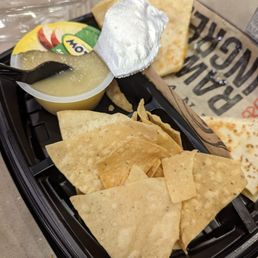 Kids meals with a fork for apple sauce