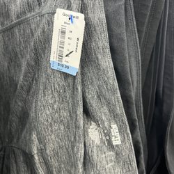 Goodwill Industries - $20 yoga pants with the tags rubbing off.