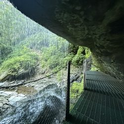 Buttermilk Falls Natural Area - Behind the waterfall