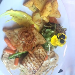 Tawerna - Halibut and sturgeon dish.