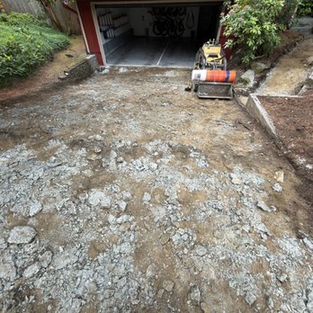 City Construction Solution - After demo and removal of old driveway and walkway. - Waterproofing Near Me - Bellevue, Washington