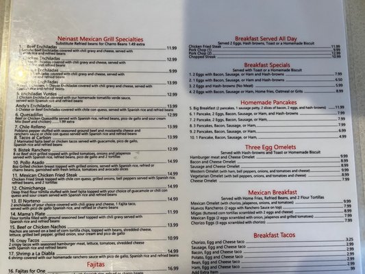 Menu photo 5 Neinast Resturant Somerville, TX