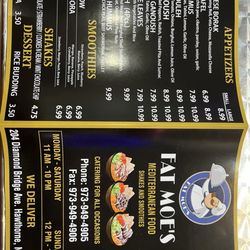 Fat Moe's - Menu